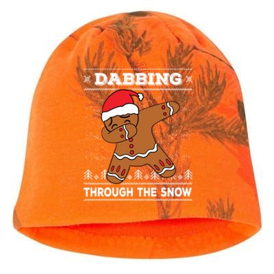 Dabbing Gingerbread Baking Cake Ugly Christmas Gift Kati - Camo Knit Beanie