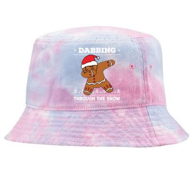 Dabbing Gingerbread Baking Cake Ugly Christmas Gift Tie-Dyed Bucket Hat