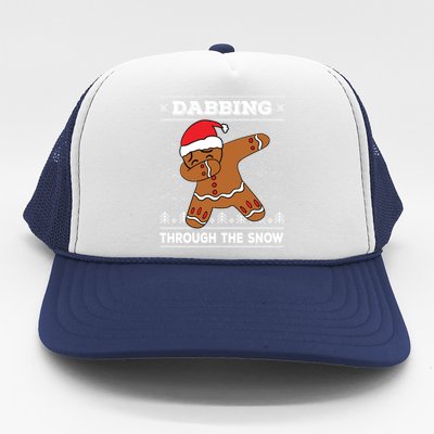 Dabbing Gingerbread Baking Cake Ugly Christmas Gift Trucker Hat