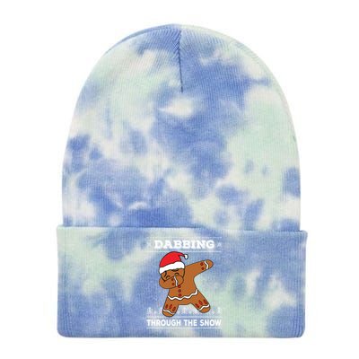 Dabbing Gingerbread Baking Cake Ugly Christmas Gift Tie Dye 12in Knit Beanie