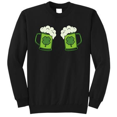 Drinking Green Beer Boobs Shamrock Irish Patricks Day Sweatshirt