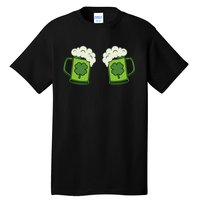 Drinking Green Beer Boobs Shamrock Irish Patricks Day Tall T-Shirt