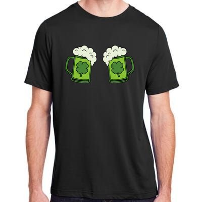 Drinking Green Beer Boobs Shamrock Irish Patricks Day Adult ChromaSoft Performance T-Shirt