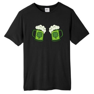 Drinking Green Beer Boobs Shamrock Irish Patricks Day Tall Fusion ChromaSoft Performance T-Shirt