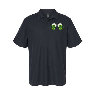 Drinking Green Beer Boobs Shamrock Irish Patricks Day Softstyle Adult Sport Polo