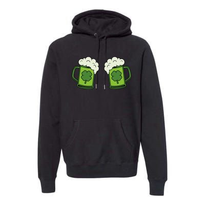 Drinking Green Beer Boobs Shamrock Irish Patricks Day Premium Hoodie