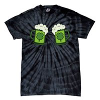 Drinking Green Beer Boobs Shamrock Irish Patricks Day Tie-Dye T-Shirt