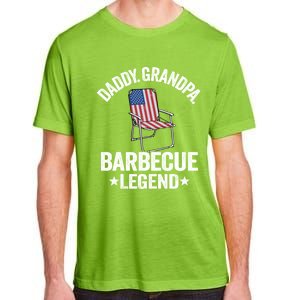 Daddy Grandpa Barbecue Legend 4th Of July Bbq Grillfather Gift Adult ChromaSoft Performance T-Shirt