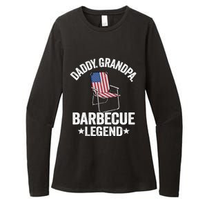 Daddy Grandpa Barbecue Legend 4th Of July Bbq Grillfather Gift Womens CVC Long Sleeve Shirt