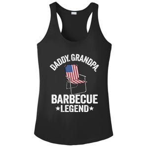 Daddy Grandpa Barbecue Legend 4th Of July Bbq Grillfather Gift Ladies PosiCharge Competitor Racerback Tank