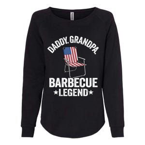 Daddy Grandpa Barbecue Legend 4th Of July Bbq Grillfather Gift Womens California Wash Sweatshirt