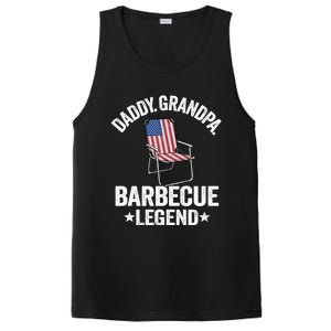 Daddy Grandpa Barbecue Legend 4th Of July Bbq Grillfather Gift PosiCharge Competitor Tank