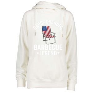 Daddy Grandpa Barbecue Legend 4th Of July Bbq Grillfather Gift Womens Funnel Neck Pullover Hood