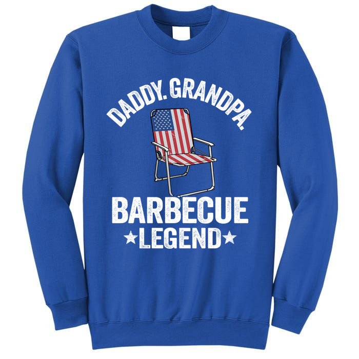 Daddy Grandpa Barbecue Legend 4th Of July Bbq Grillfather Gift Sweatshirt