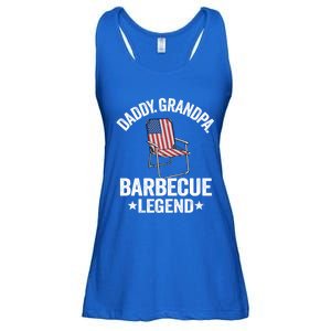 Daddy Grandpa Barbecue Legend 4th Of July Bbq Grillfather Gift Ladies Essential Flowy Tank