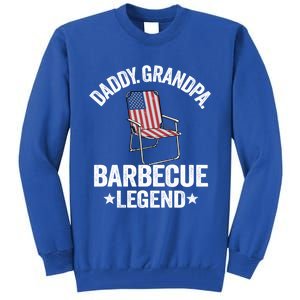 Daddy Grandpa Barbecue Legend 4th Of July Bbq Grillfather Gift Tall Sweatshirt