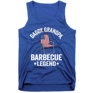 Daddy Grandpa Barbecue Legend 4th Of July Bbq Grillfather Gift Tank Top