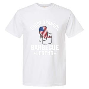 Daddy Grandpa Barbecue Legend 4th Of July Bbq Grillfather Gift Garment-Dyed Heavyweight T-Shirt