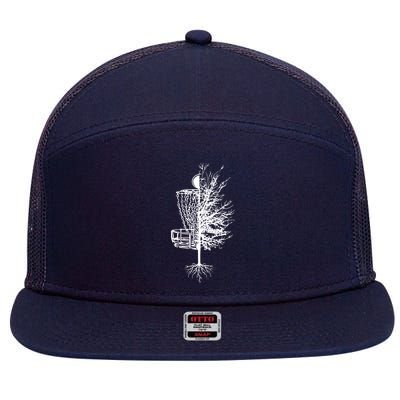 Disc Golf Basket Tree Frisbee Golf 7 Panel Mesh Trucker Snapback Hat