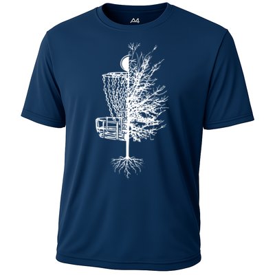 Disc Golf Basket Tree Frisbee Golf Performance Shirt