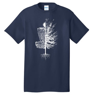 Disc Golf Basket Tree Frisbee Golf Tall T-Shirt