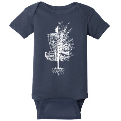 Disc Golf Basket Tree Frisbee Golf Baby Bodysuit