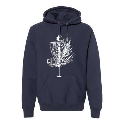 Disc Golf Basket Tree Shirts Funny Premium Hoodie