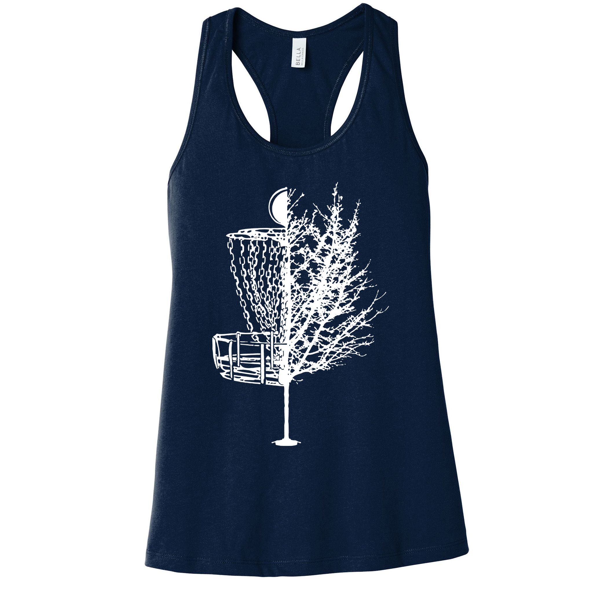 Disc Golf Basket Tree Shirts Funny Womens Tank Top