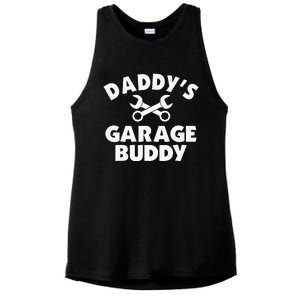 Daddy's Garage Buddy Funny Car Mechanic Ladies PosiCharge Tri-Blend Wicking Tank