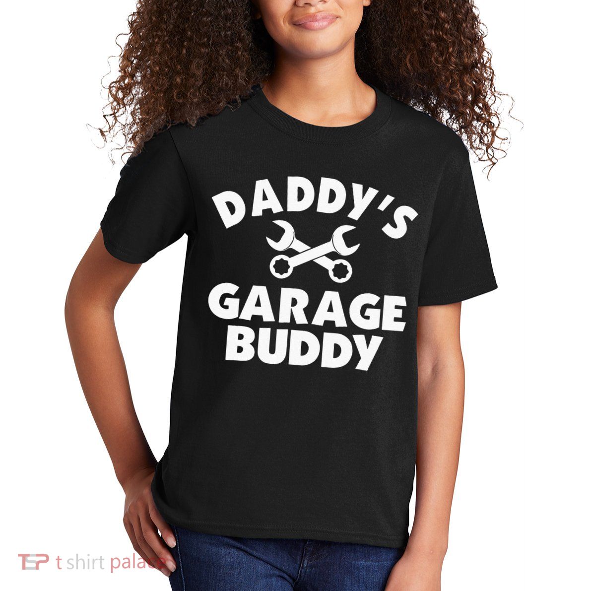Daddy's Garage Buddy Funny Car Mechanic Kids T-Shirt
