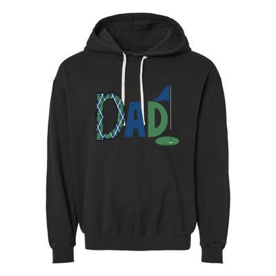 Dad Golf Birthday Boy Family Matching Golf Birthday Garment-Dyed Fleece Hoodie