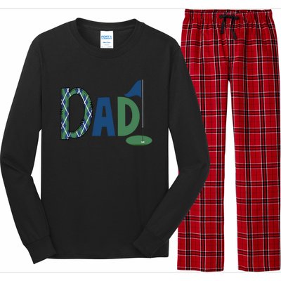 Dad Golf Birthday Boy Family Matching Golf Birthday Long Sleeve Pajama Set