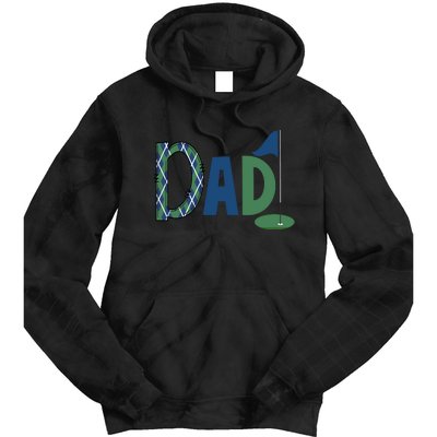 Dad Golf Birthday Boy Family Matching Golf Birthday Tie Dye Hoodie