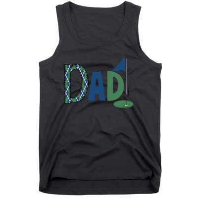 Dad Golf Birthday Boy Family Matching Golf Birthday Tank Top