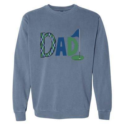 Dad Golf Birthday Boy Family Matching Golf Birthday Garment-Dyed Sweatshirt