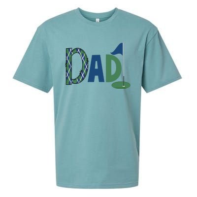 Dad Golf Birthday Boy Family Matching Golf Birthday Sueded Cloud Jersey T-Shirt