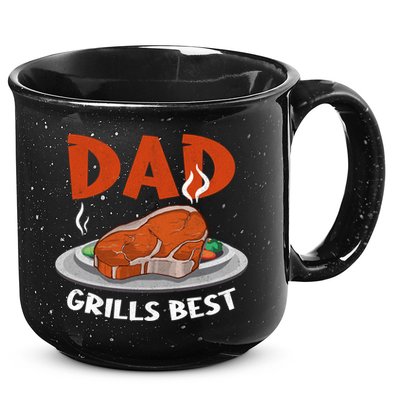 Dad Grills Best Steak Grilling Barbecue Fathers Day Bbq Gift 15oz Campfire Ceramic Mug