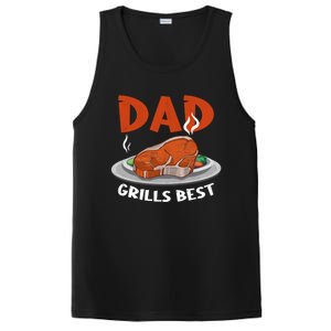 Dad Grills Best Steak Grilling Barbecue Fathers Day Bbq Gift PosiCharge Competitor Tank