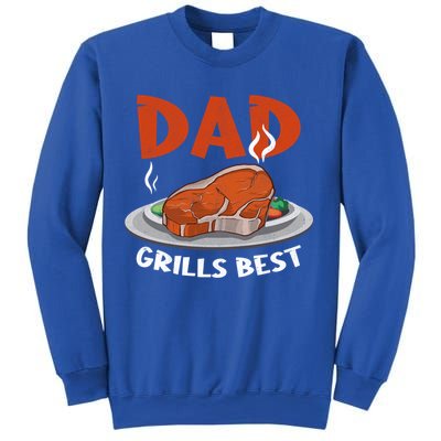 Dad Grills Best Steak Grilling Barbecue Fathers Day Bbq Gift Sweatshirt