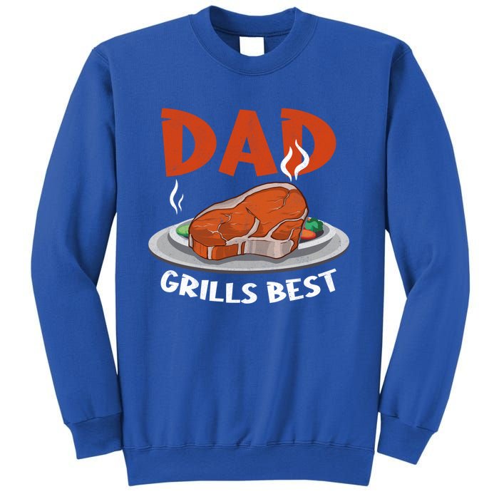 Dad Grills Best Steak Grilling Barbecue Fathers Day Bbq Gift Sweatshirt