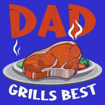 Dad Grills Best Steak Grilling Barbecue Fathers Day Bbq Gift T-Shirt