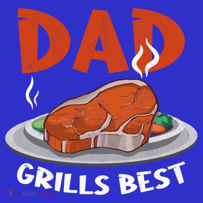 Dad Grills Best Steak Grilling Barbecue Fathers Day Bbq Gift T-Shirt