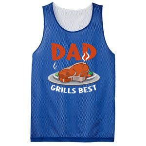 Dad Grills Best Steak Grilling Barbecue Fathers Day Bbq Gift Mesh Reversible Basketball Jersey Tank