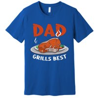 Dad Grills Best Steak Grilling Barbecue Fathers Day Bbq Gift Premium T-Shirt