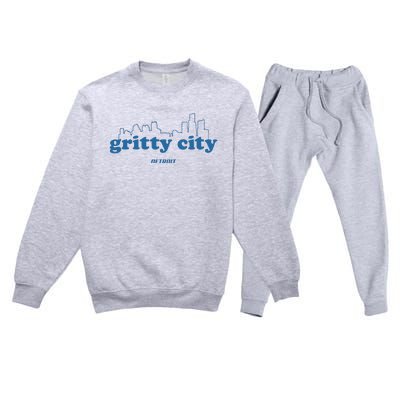 Detroit Gritty City Premium Crewneck Sweatsuit Set