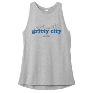 Detroit Gritty City Ladies PosiCharge Tri-Blend Wicking Tank