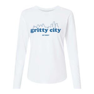 Detroit Gritty City Womens Cotton Relaxed Long Sleeve T-Shirt