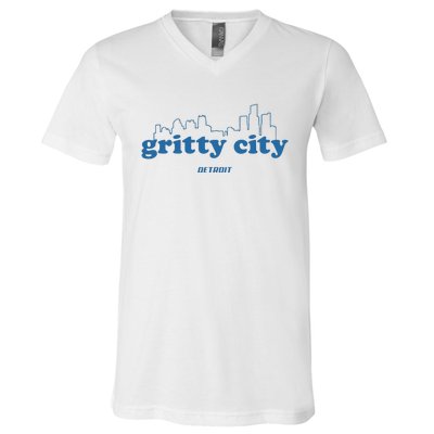 Detroit Gritty City V-Neck T-Shirt