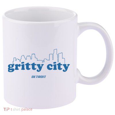Detroit Gritty City 11oz C Handle Ceramic Mug