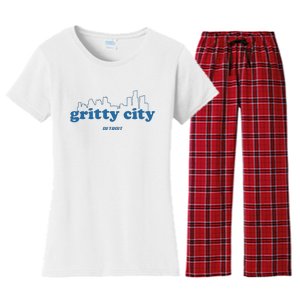 Detroit Gritty City Women's Flannel Pajama Set